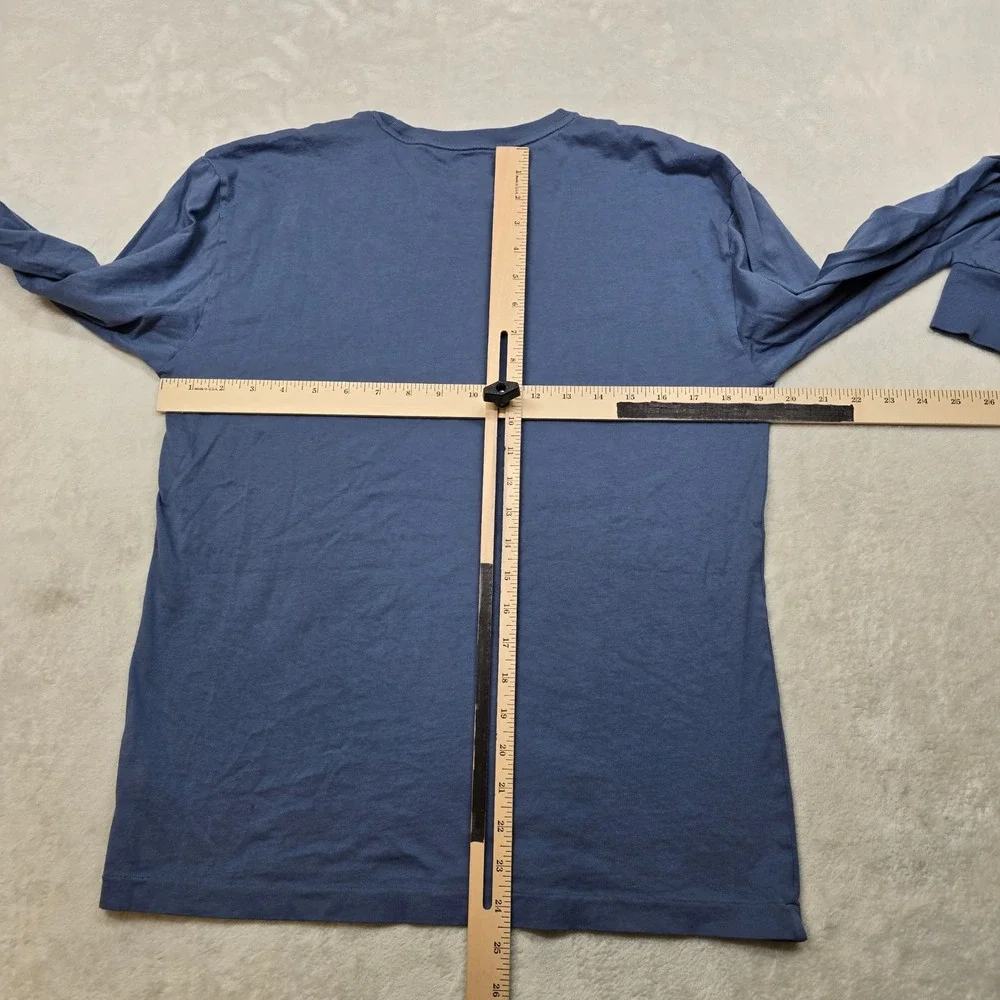 Polo Ralph‎ Lauren Pocket T Shirt Mens Small Blue Crew Neck Long Sleeve